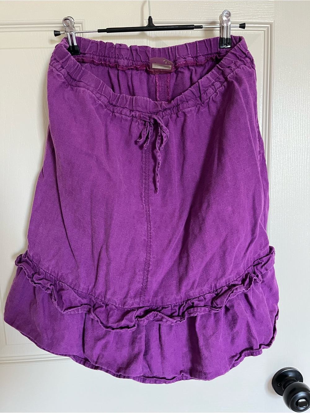 Athleta Violet Ruffled Drawstring Mini Skirt
